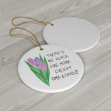 Quote about Oma and Opa - Gift Ornament - Circle Shape - Ceramic