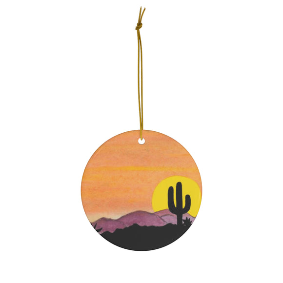 Southwest Sunset - Ceramic Ornament