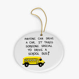 Bus Driver Gift - Ceramic Ornament for Christmas