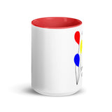 Retirement Quote  Mugs  Ceramic Mug  Gift for Retiree  Coffee Cup  Mug for Tea  Co-Worker Retired - 15 oz size, Red yellow blue balloons