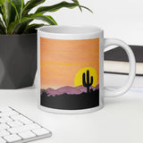 Southwest Sunset - White glossy mug