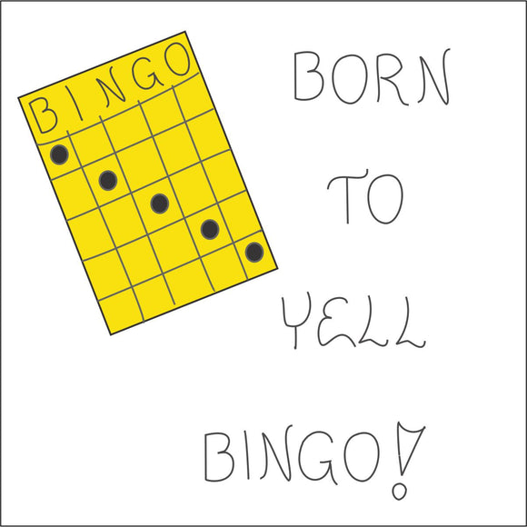 Magnet about Bingo - Humorous quote, game board, players, winning bingo, dauber