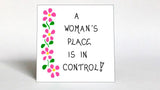 Celebrate Women - Magnet - Woman, quote, Feminism, power, Female, Pink Flowers