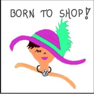 Humorous quote about Shopping enthusiast, shopper, shopaholic, rhinestone necklace