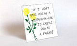 Mother in Law Gift Magnet Quote, other mother, like a mom - Friendship - Yellow tulips