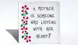 Magnet for Mother - Quote about mom, pink cascading flowers