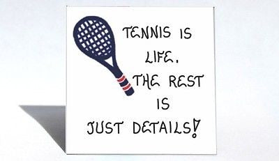 Quote about tennis, playing game, players. racquet, court