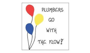 Plumber Magnet - Humorous plumbing quote - Red, Yellow, Blue Balloons