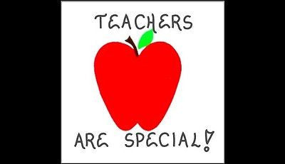 Teacher Magnet Quote, teaching, red apple design