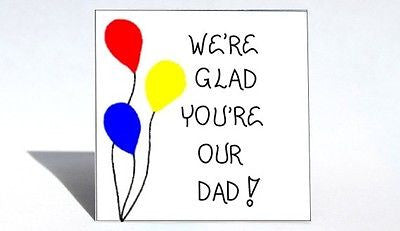 Magnet for Dad, Quote - Father, Daddy, Papa, Red, yellow, blue balloons