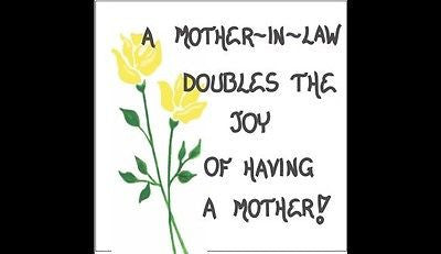 Mother-in-Law Magnet - Quote - mom of spouse, wife, husband parent,Yellow flower