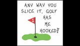 Golfer Gift - Magnet - About Golf, humorous golfing quote, putting green, red flag