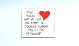Handmade Magnet Quote -Cousin, Family Reunion, red heart design