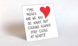 Handmade Magnet Quote -Cousin, Family Reunion, red heart design