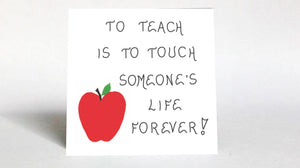 Teacher Quote Magnet - Teaching, inspirational saying, education profession