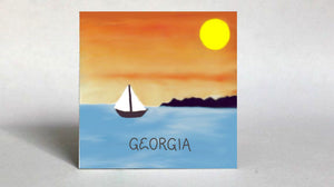 sailboat sunset magnet