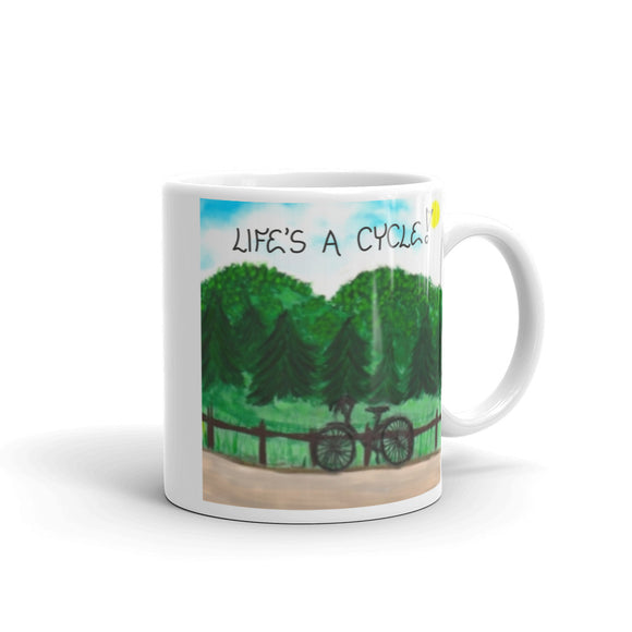 Quote about cycling, bicycle, mug